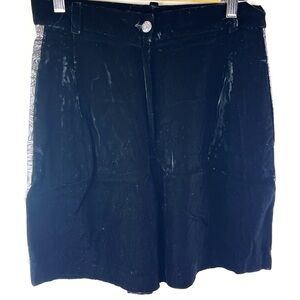 Vintage Authentic Clothing Company Velvet Black Shorts Silver  Detail Size 40